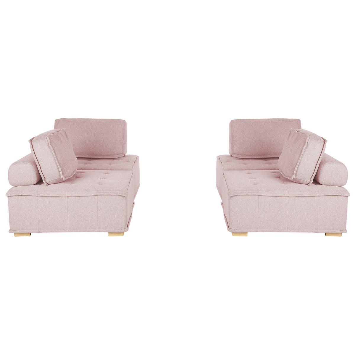4-SITZER SOFA SET Polsterbezug Rosa Tibro - Pink, Textil (200/40/100cm) - Beliani