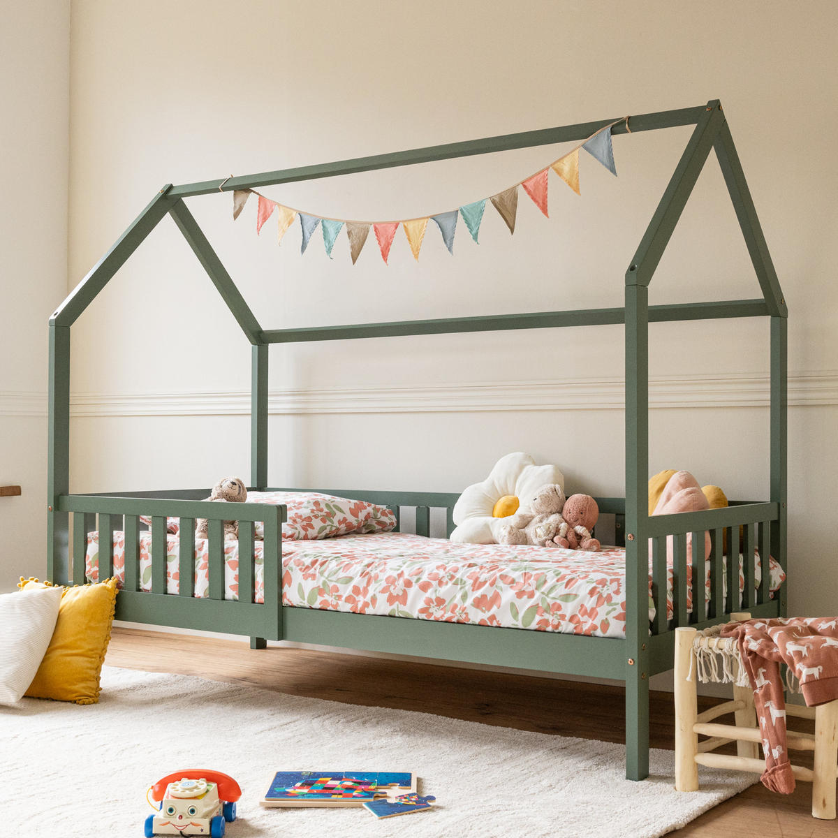 KINDERBETT Marceau Grün 190/90 cm - Grün, Holz - Happy Garden