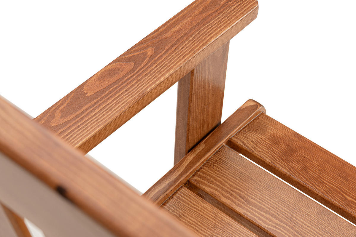 GARTENBANK ALCES aus massivem Kiefernholz, braun - Braun, Holz (70/106/170cm) - KONSIMO®