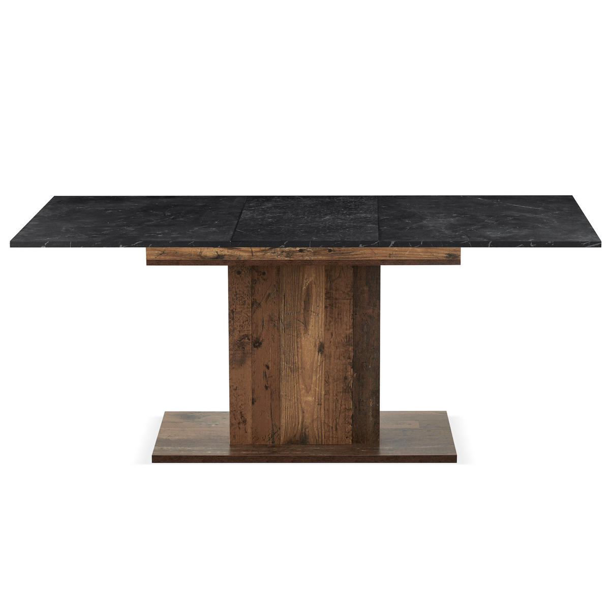 ESSTISCH BOSCO 120-160/80/76 cm - Anthrazit/Sonoma Eiche, Holzwerkstoff (80/120/76cm) - B&D Home