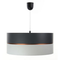 HÄNGELEUCHTE Grau 30/21 cm - Grau/Kupferfarben, Kunststoff (30/0.45/21cm) - ONZENO
