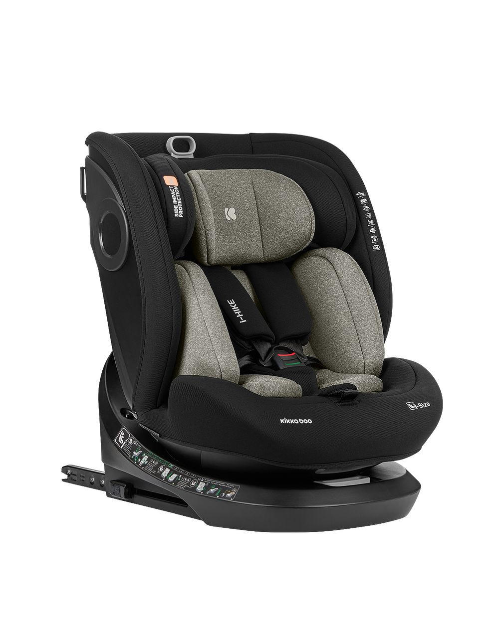 KINDERSITZ i-Size i-Hike dunkelgrün (40-150 cm) Isofix, 360° drehbar, verstellbar - Grün, Kunststoff (44/58/53cm) - Kikka boo