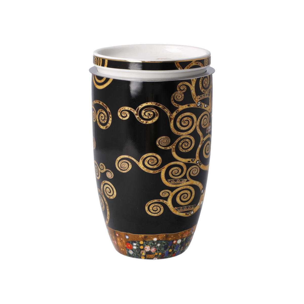 TEETASSE Gustav Klimt - Der Lebensbaum, Fine Bone China, 450 ml - Multicolor, Keramik (0.45L) - Goebel