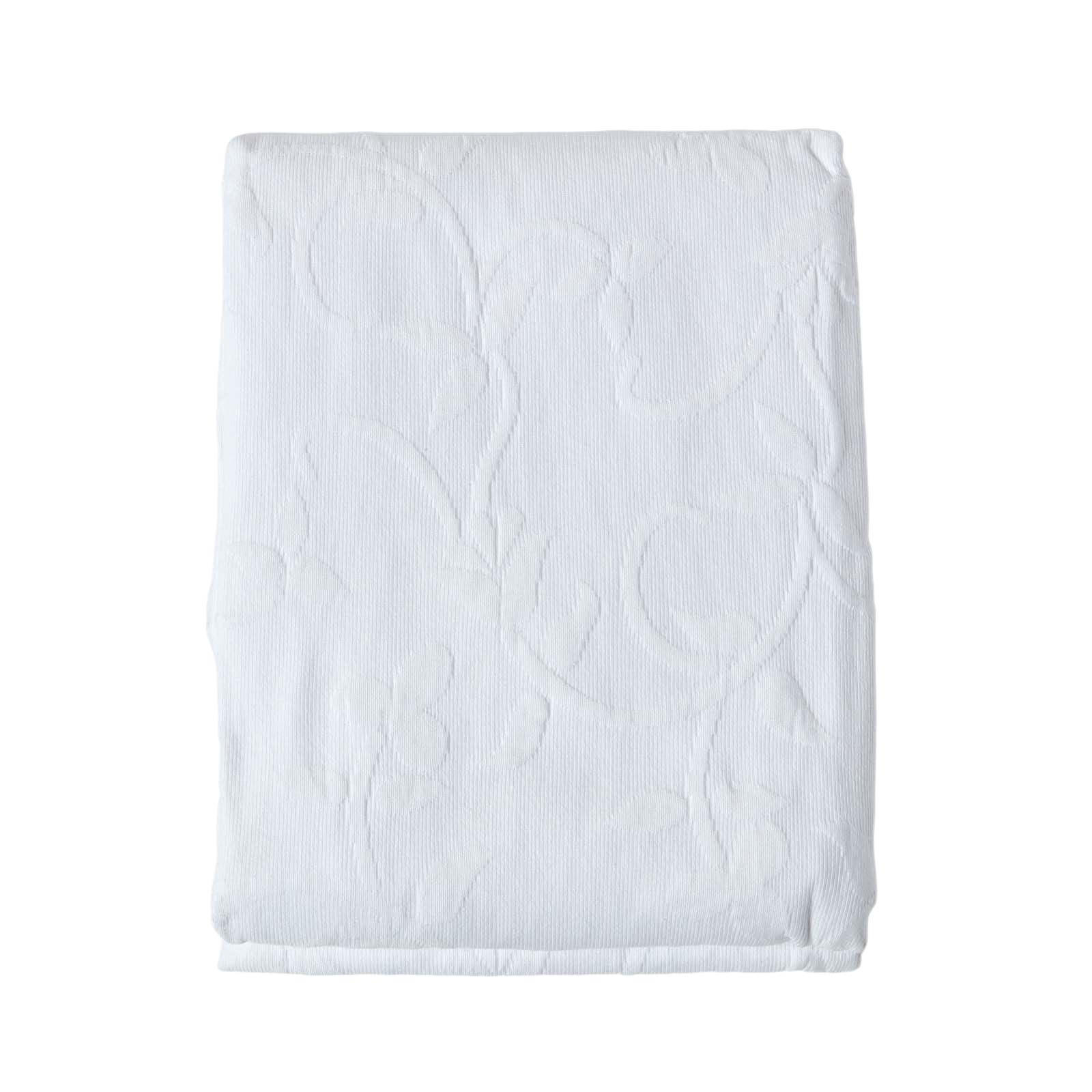 TAGESDECKE Matelassé 260/260 cm, floral gemustert - Weiß, Textil (260/260cm) - Homescapes