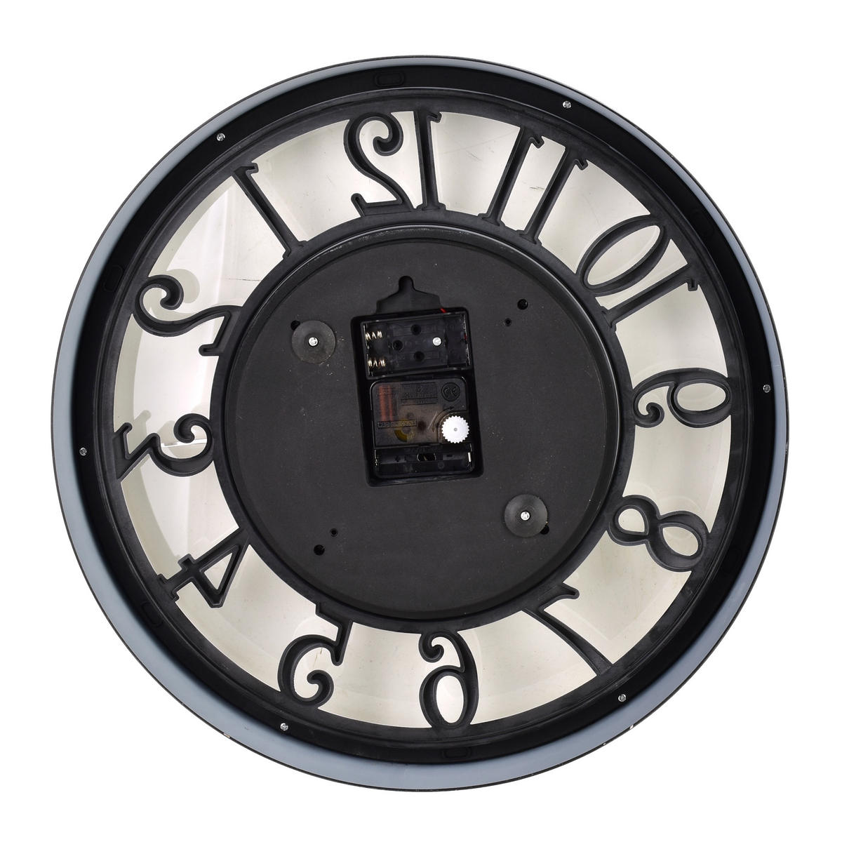 WANDUHR Ramsey Schwarz 40/7/40 cm Kunstoff - Schwarz, Kunststoff (40/40/7cm) - Mondex