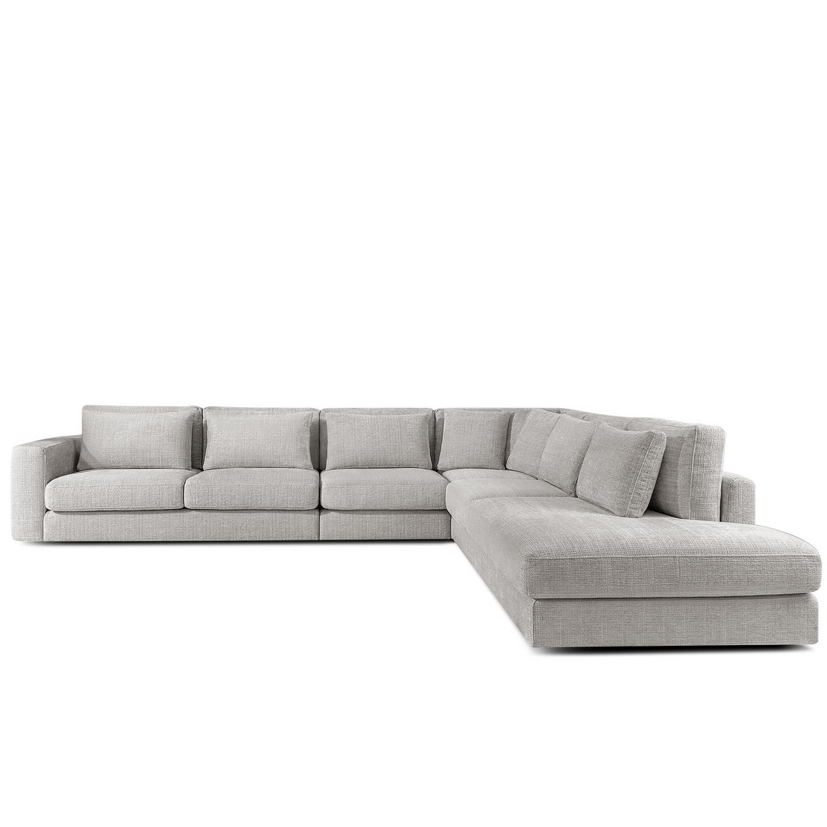 ECKSOFA XL rechts VERUS - Hellgrau, Holz/Holzwerkstoff (377/328cm) - KONSIMO®