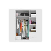 KLEIDERSCHRANK - 121 cm x 52 cm - holz - weiß Listowel - Weiß, Holz (121/184/52cm) - Vente-Unique