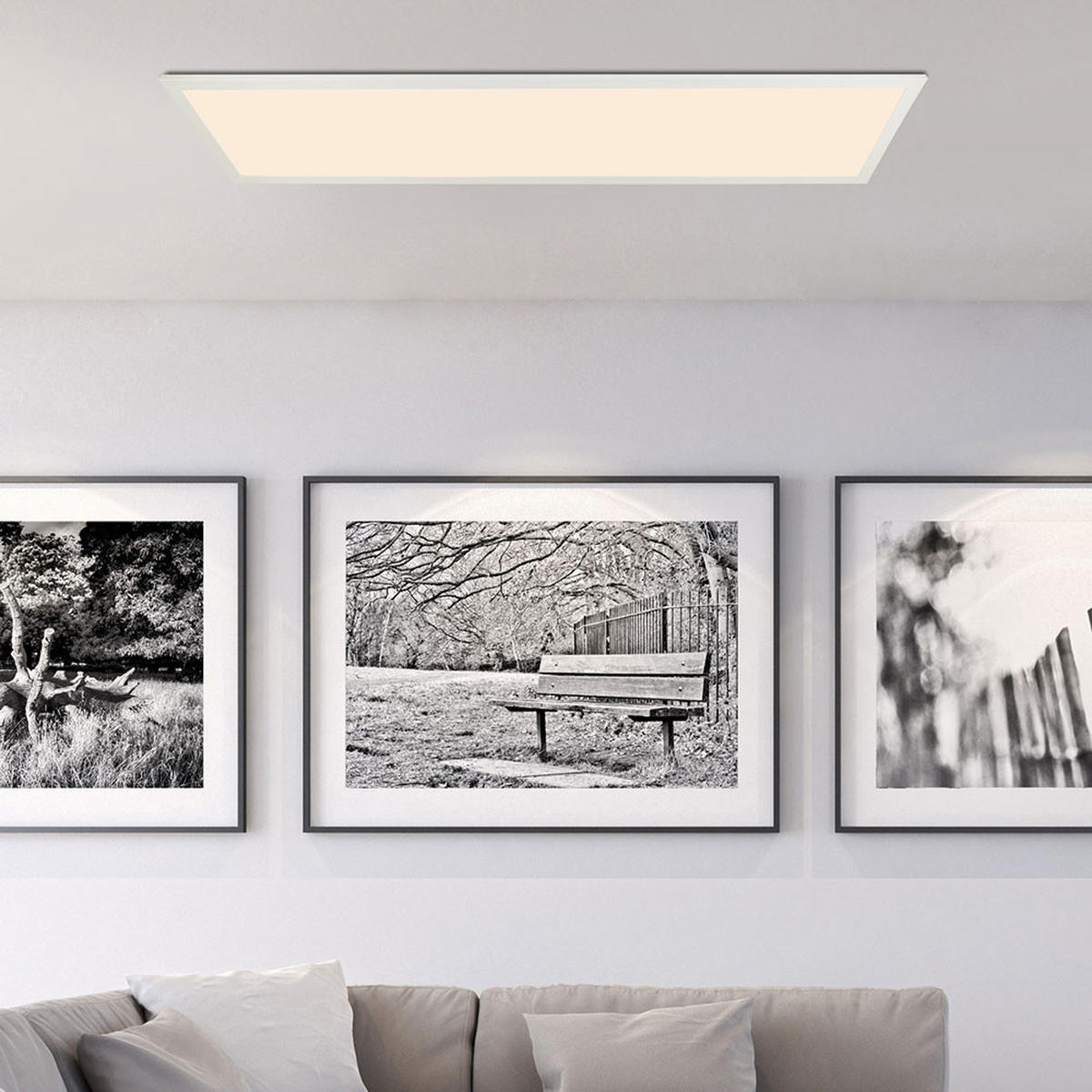 LED DECKENLEUCHTE Aluminium Weiß - Weiß, Metall (80/20/5cm) - Globo Lighting