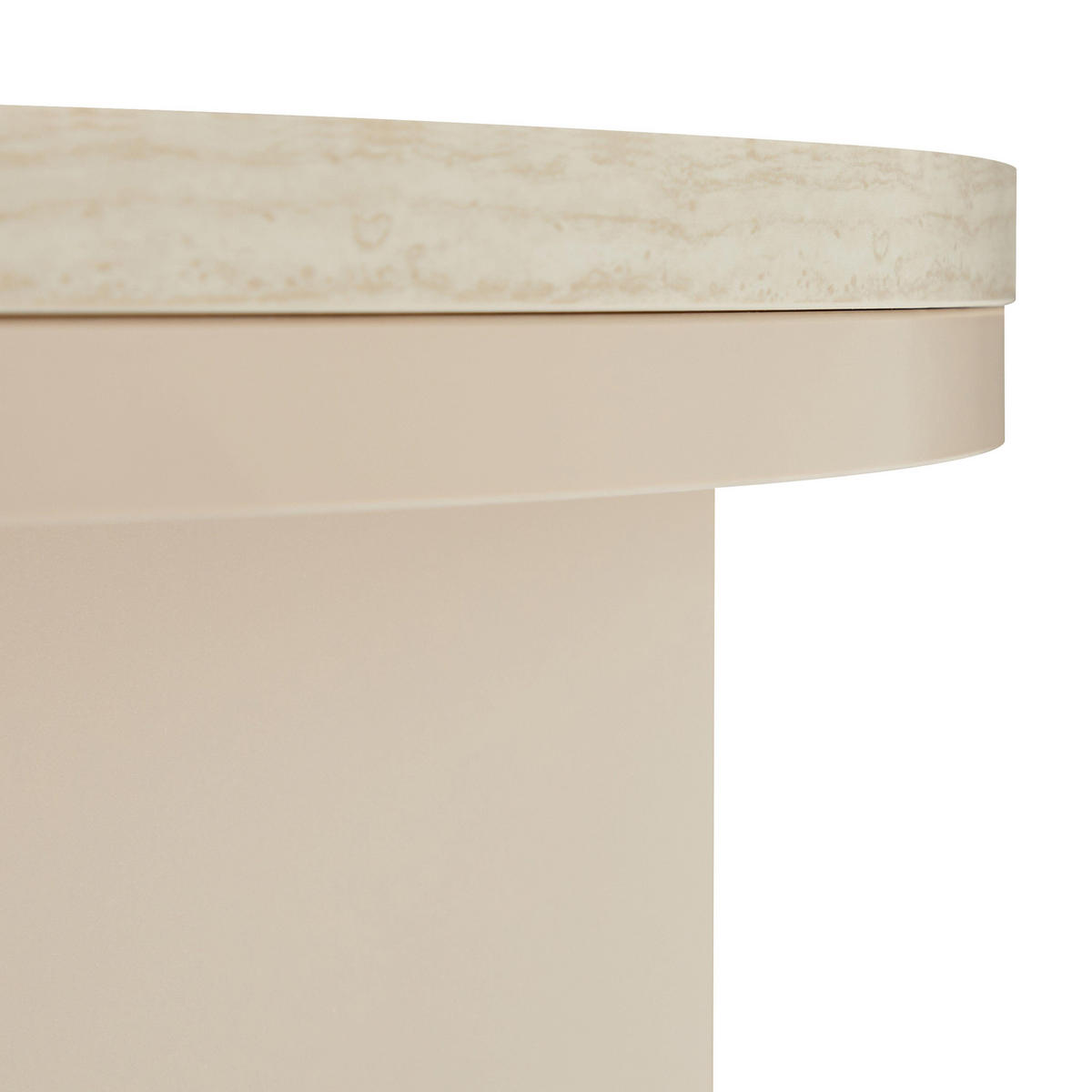 COUCHTISCH, Beige - Weiß, Holz (80/80/45cm) - Oviala