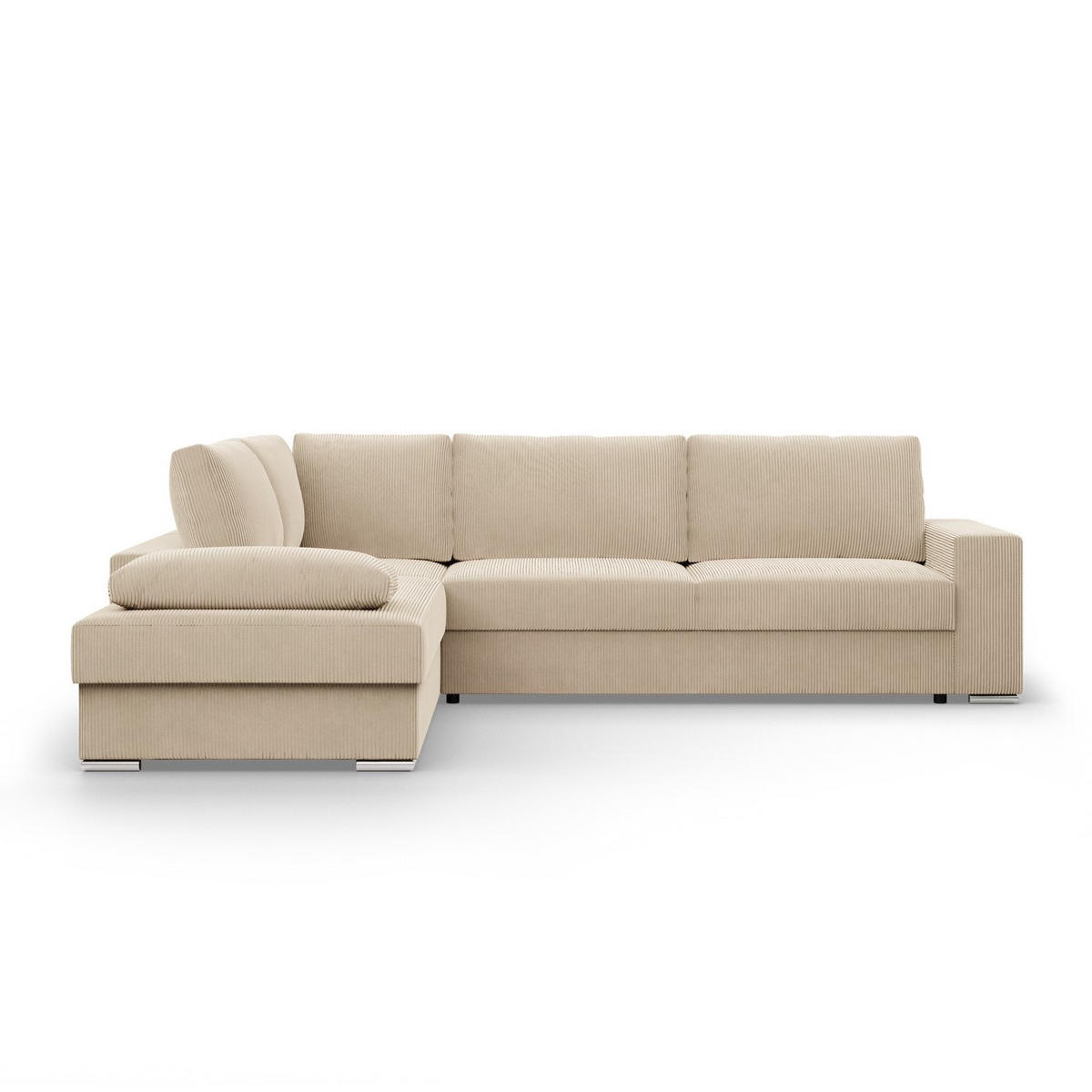 ECKSOFA MIT SCHLAFFUNKTION VELANO Beige - Beige, Textil (231/287cm) - Mebligo
