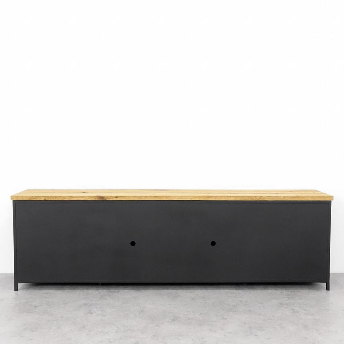 TV-SCHRANK aus Massivholz STRONG 1 - Honigeiche/Schwarz, Holz (220/67/40cm) - Seart