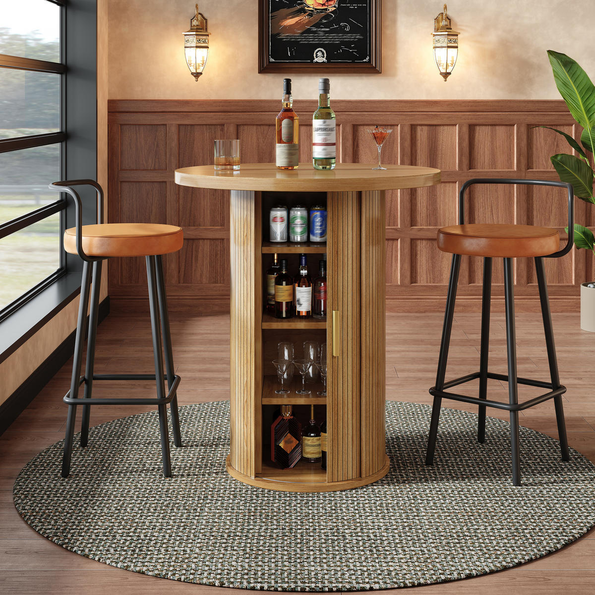 BARTISCH Holzoptik 60/60/91,6 cm - Naturfarben, Holz (60/60/91.6cm) - PANGIVO