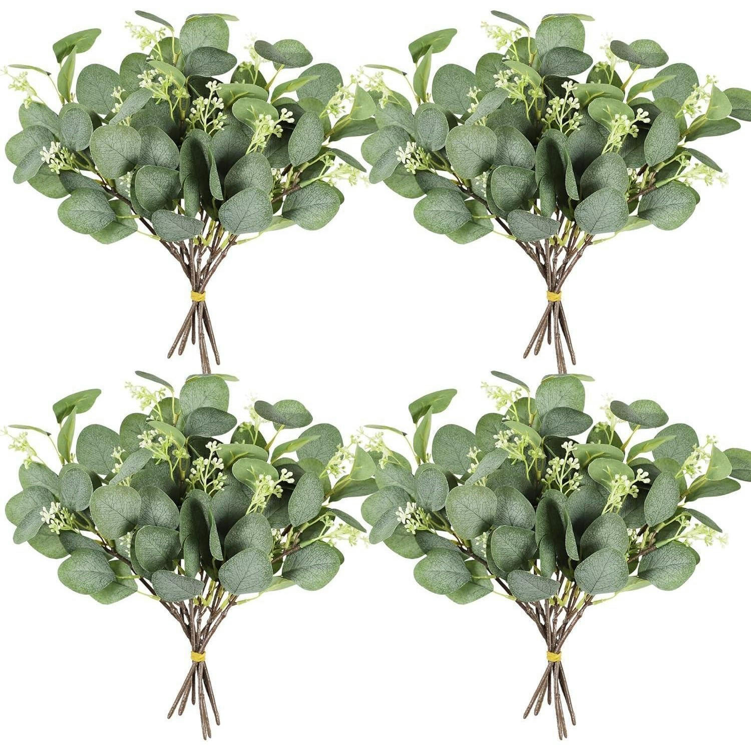 KÜNSTLICHE Eukalyptuszweige 24-teiliges Set 27 cm - Grün, Kunststoff (5cm)