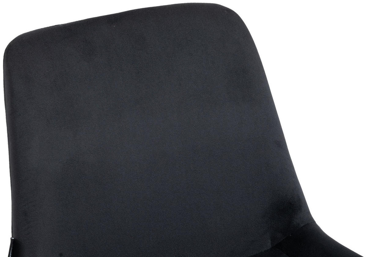STUHL 2er Set Samt schwarz - Schwarz, Textil/Metall (51/80/60cm) - CLP