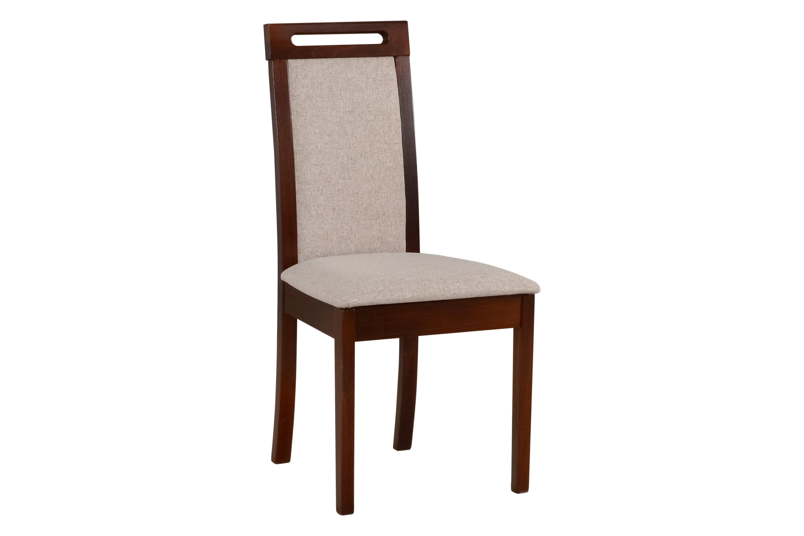 STUHL 2 er ROMA 6, nussbaum - Beige/Nussbaumfarben, Holz (45/96/41cm) - Leaf Design