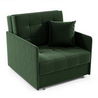 SCHLAFSOFA York I, Schlaffunktion, ausziehbare Couch, mit Bettkasten, inkl. Kissen, Kronos 14 - Grün, Textil (90/85/97cm) - Jerpax