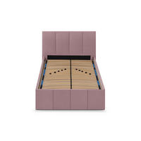 POLSTERBETT Dalas Rose 140 x 200 x 40 cm Stauraum Mit hochwertiger Matratze H2 (bis 100 kg) und Lattenrost - Rosa, Holz (140/200cm) - Halmon Schlafkomfort Betten 