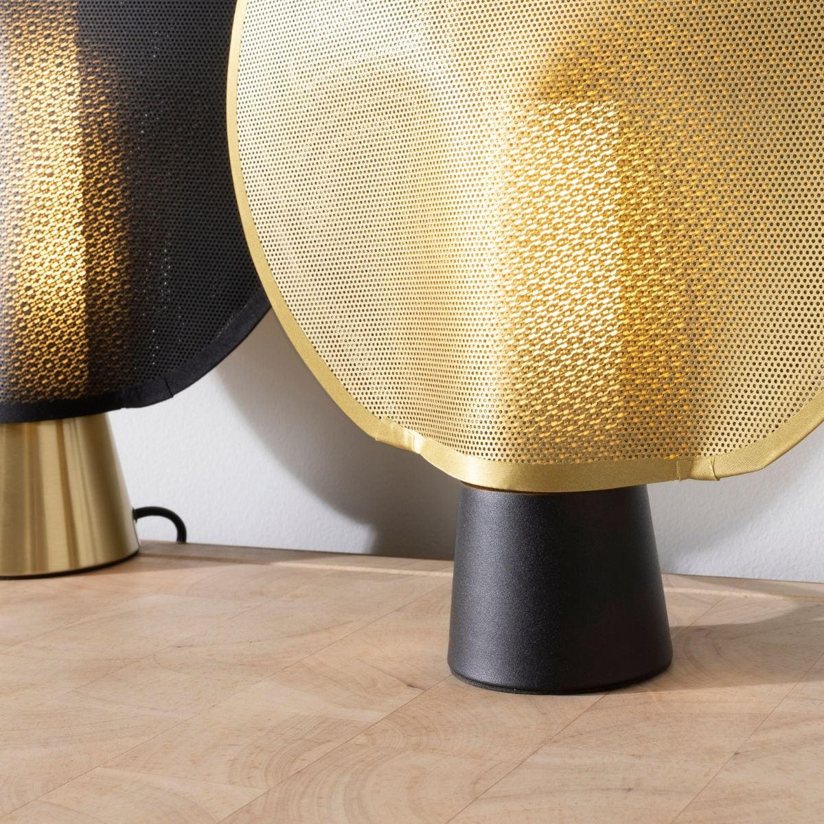 LAMPE Masche D.28cm - Goldfarben, Kunststoff (28.5/7.6/39.5cm) - Signature