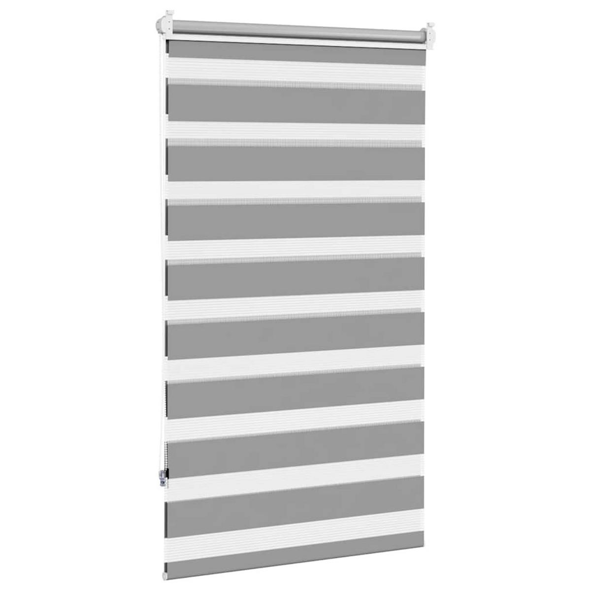 DOPPELROLLO 70,9/120 cm Stoffbreite 66,7 cm aus Polyester Grau - Grau, Textil (70/120cm) - vidaXL