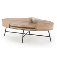COUCHTISCH Carolina Eiche Gold / Schwarz 120 / 60 / 41cm - Eichefarben/Schwarz, Holz/Holzwerkstoff (41/120/60cm) - Feldmann-Wohnen