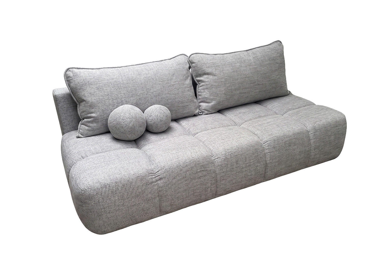 POHOVKA S funkcí spaní A úložným prostorem, strukturovaná látka Verita, Šedá, COCO - šedá, dřevo (205/97/105cm) - Kaiser Möbel