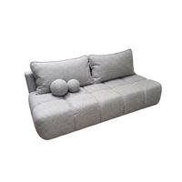 POHOVKA S funkcí spaní A úložným prostorem, strukturovaná látka Verita, Šedá, COCO - šedá, dřevo (205/97/105cm) - Kaiser Möbel