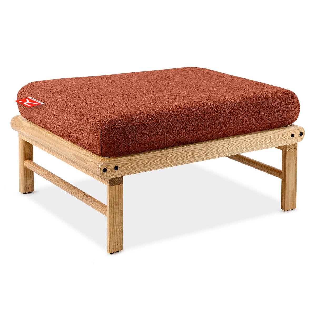 GARTENLOUNGE-HOCKER ATREDA - Orange, Holz/Textil (70/42/80cm) - KONSIMO®