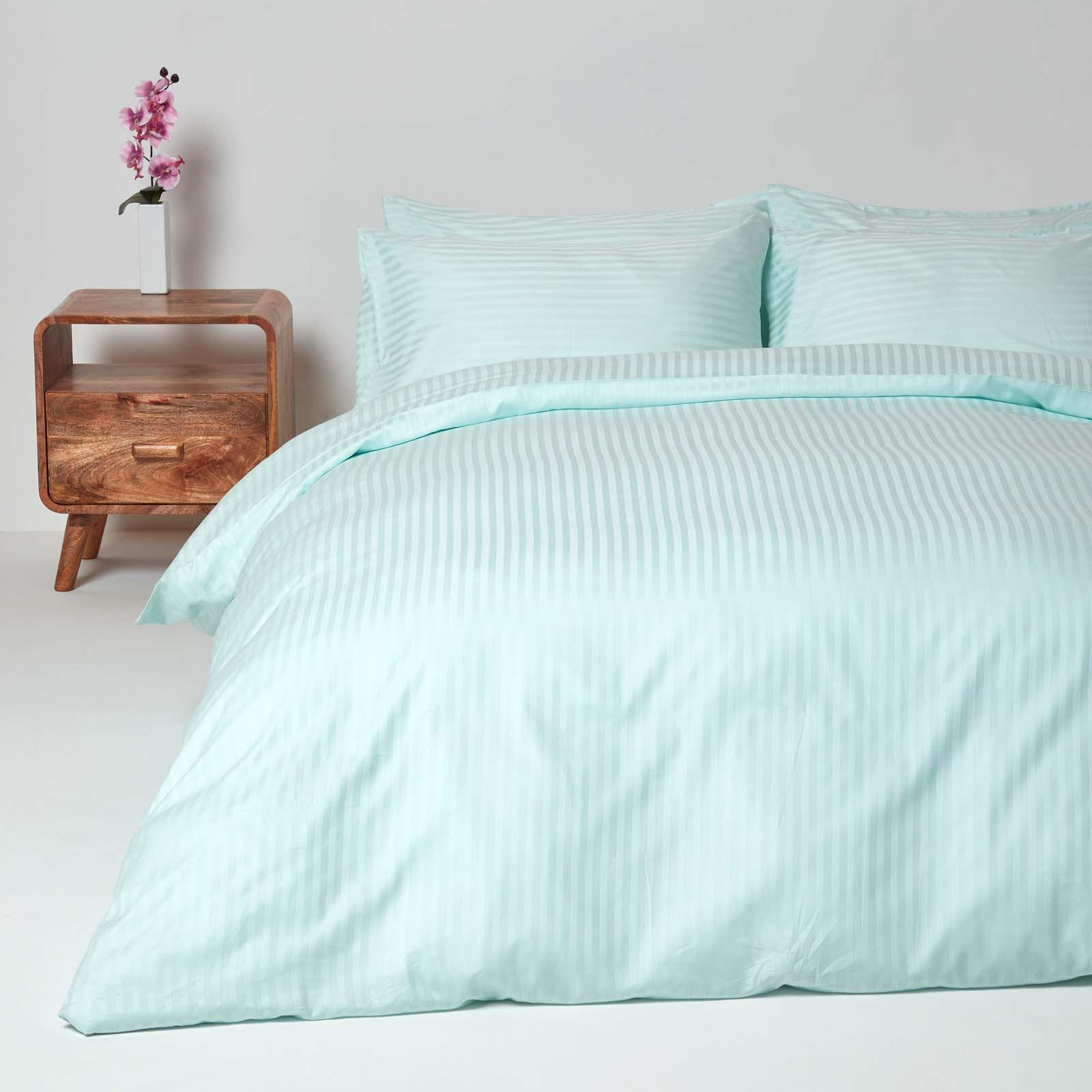 BETTWÄSCHE Damast Fadendichte 330 - Blau, Textil (135/200cm) - Homescapes