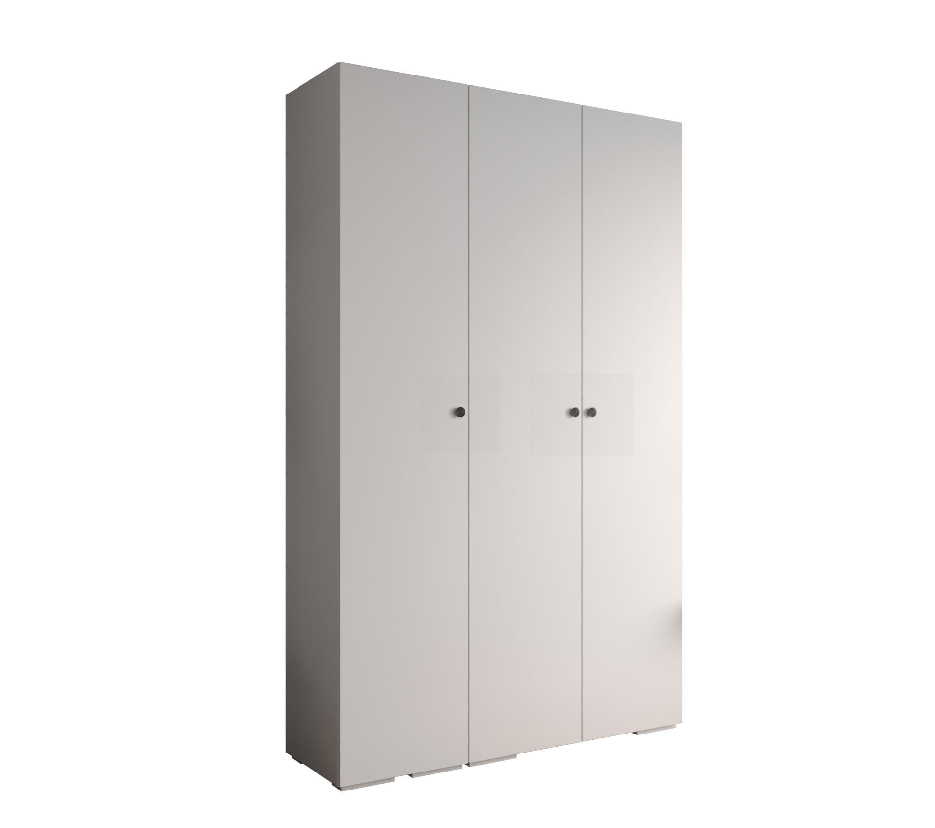 DREHTÜRENSCHRANK 236.7/150/47 3-türig - Schwarz/Weiß, Holz/Metall (150/236.7/47cm) - Abiks Möbel