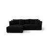 ECKSOFA MONDE CORD L - Links SCHWARZ - Schwarz, Textil (175/245cm) - Luxkor24