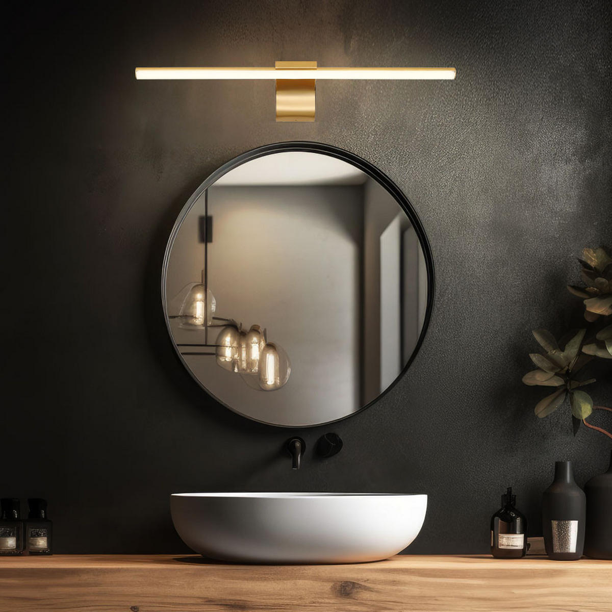 LED WANDLEUCHTE Metall Messing - Messingfarben, Metall (60.8/8/61cm) - Globo Lighting