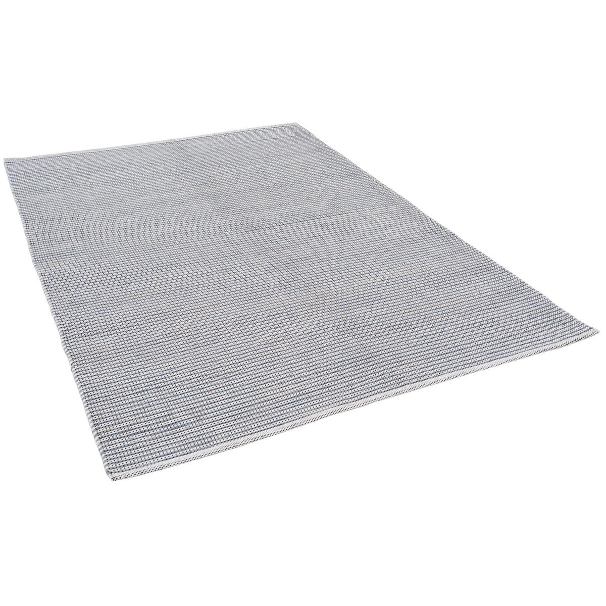 FLECKERLTEPPICH BAUMWOLLE NATUR KELIM SANDY MELIERT - Blau, Textil (120/180cm) - Pergamon