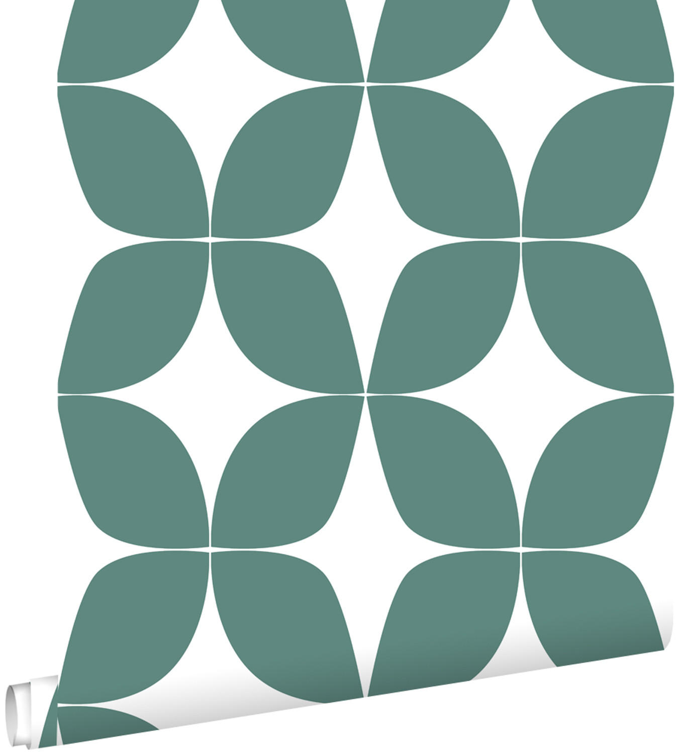 TAPETE grafisches Motiv 53 cm x 10.05 m - Grün, Papier (53/1000cm) - ESTAhome