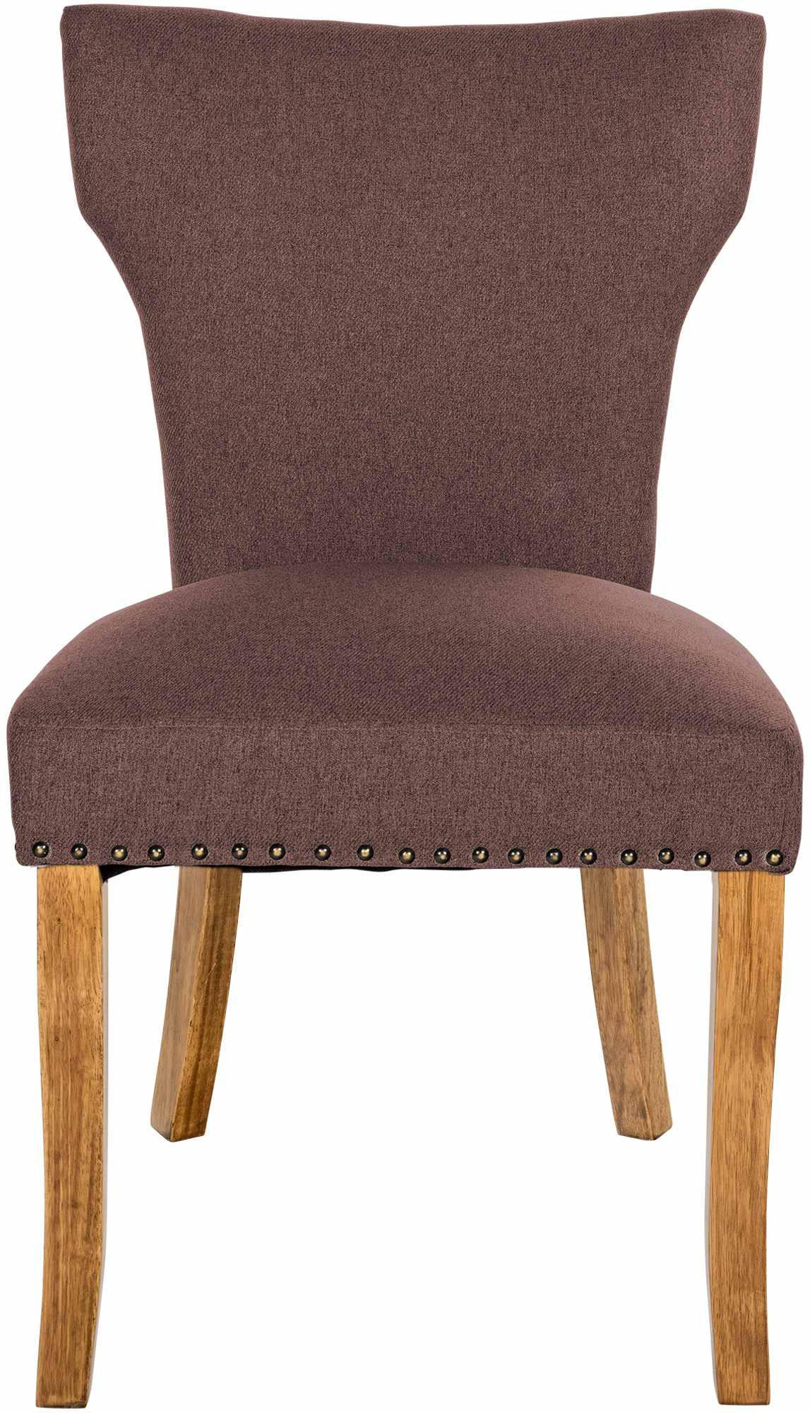 WOHNZIMMERSTUHL 2er Set Stoff braun - Naturfarben/Braun, Holz/Textil (52/90/59cm) - CLP