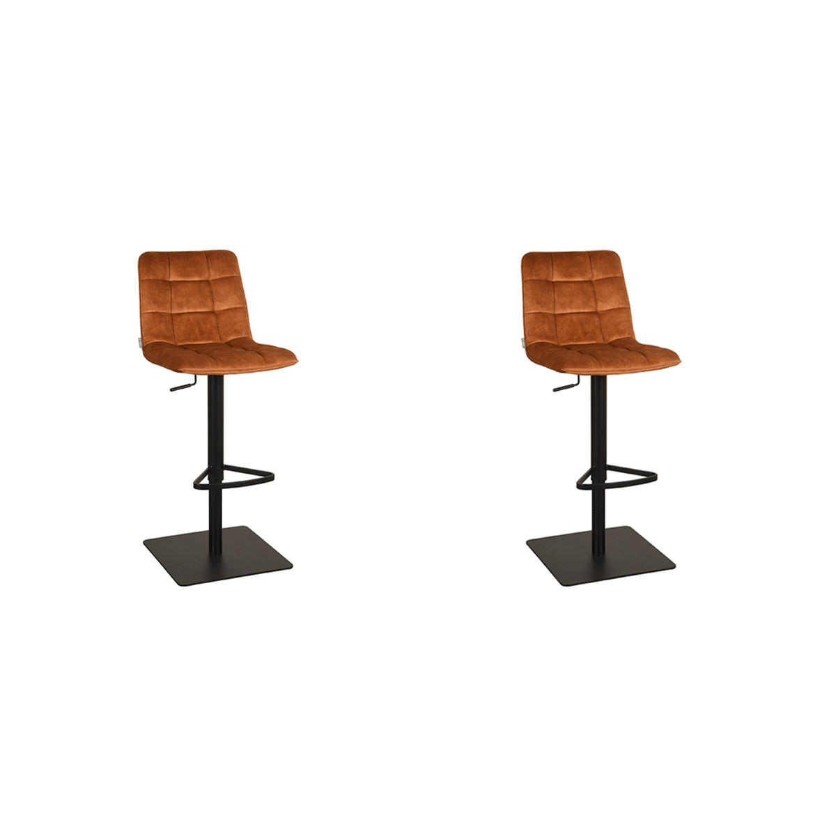 BARHOCKER Juul Orange 56/45/88 cm 2er-Set - Orange, Textil (45/88/56cm) - LABEL51
