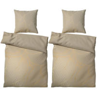 BETTWÄSCHE 4-teilig Hosta - Beige, Naturmaterialien (135/200cm) - Sanilo