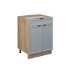 KÜCHENUNTERSCHRANK Fame-Line Hellblau-grau 60 cm mit Schublade AP Anthrazit - Eiche Wotan/Blaugrau, Holzwerkstoff (60/82/60cm) - Vicco