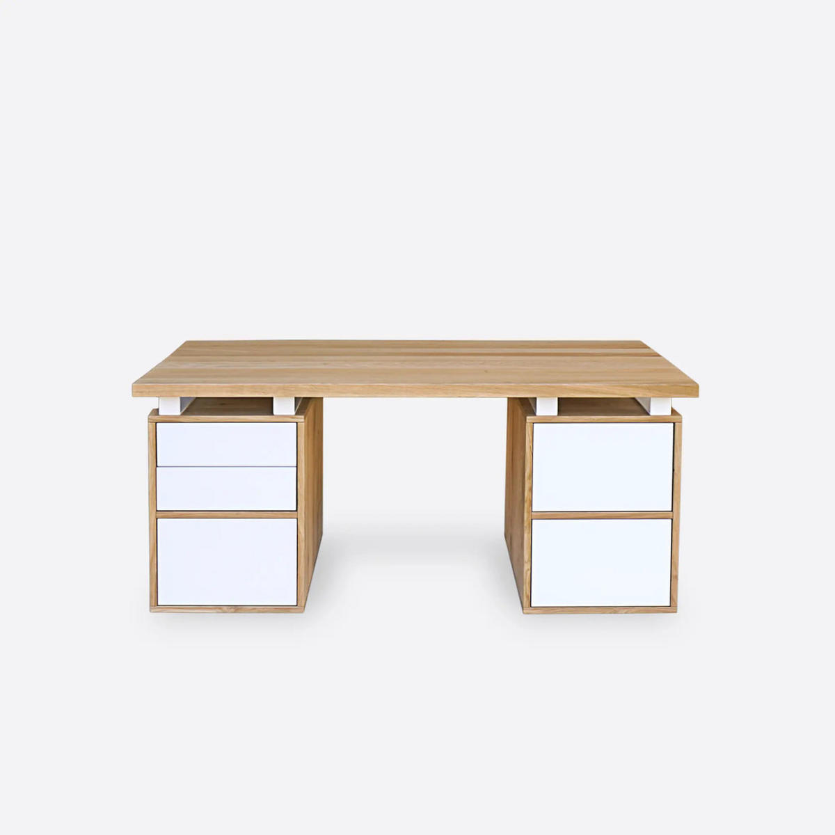 SCHREIBTISCH mit Holzplatte und Schubladen DORIS I - Eichefarben, Holz (70/160/75cm) - Rawood Furniture