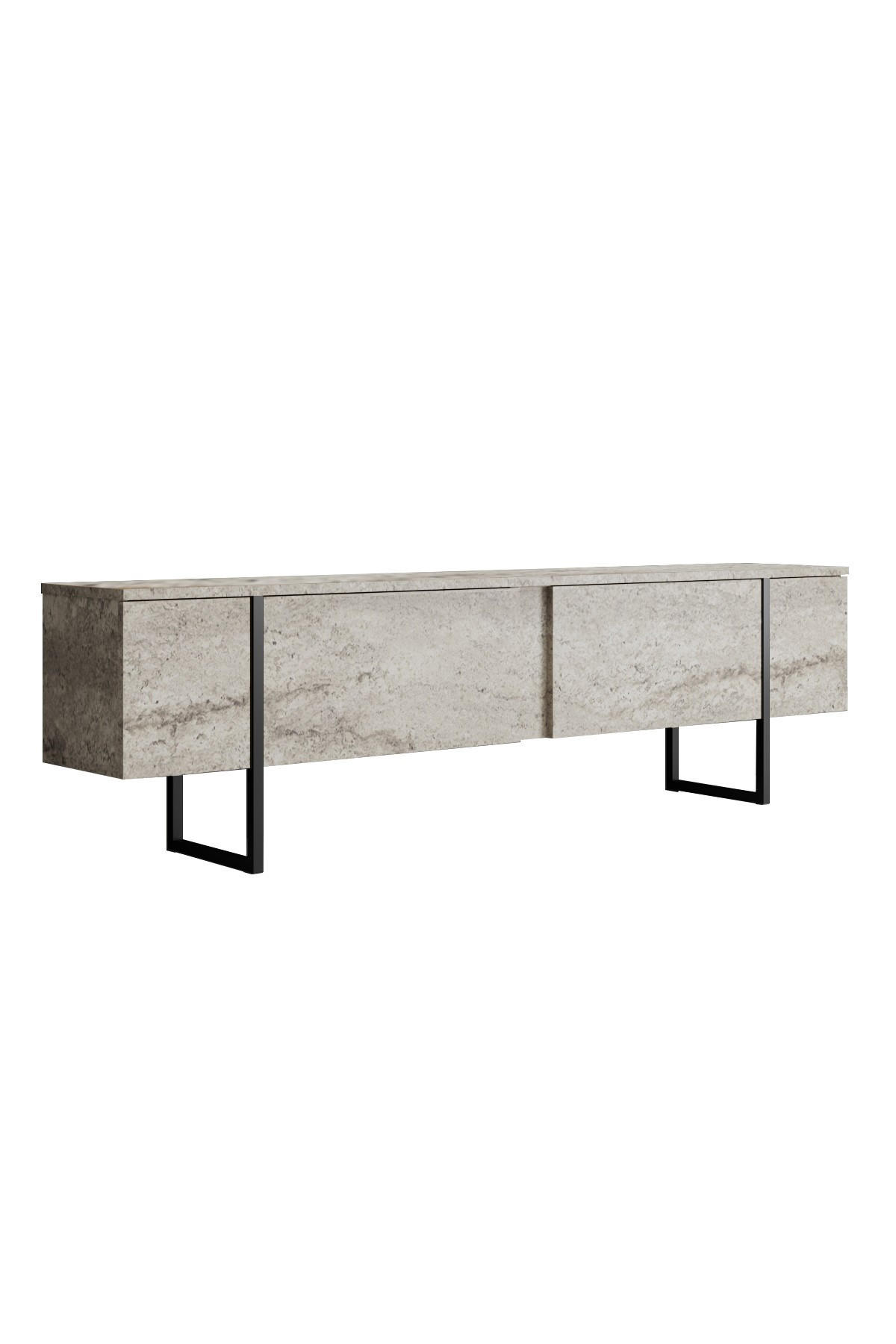 TV-MÖBEL luxe beige - Goldfarben/Schwarz, Holz (30/50/180cm) - Habitat Garten