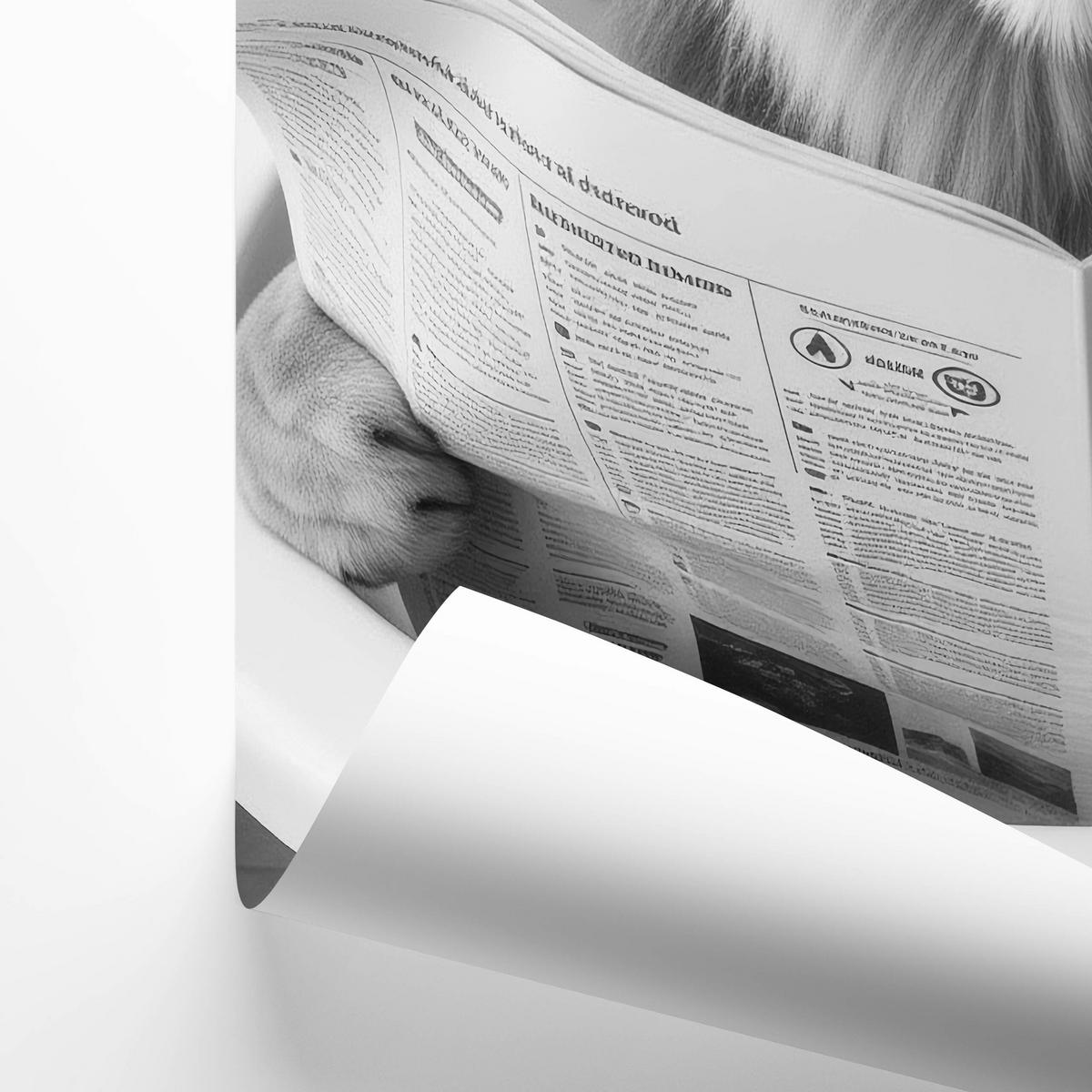 POSTER für WC Badezimmer LÖWE in der Badewanne Schwarz-Weiß Abstraktion 30x40cm - Schwarz/Weiß, Papier (30/40/40cm) - Muralo