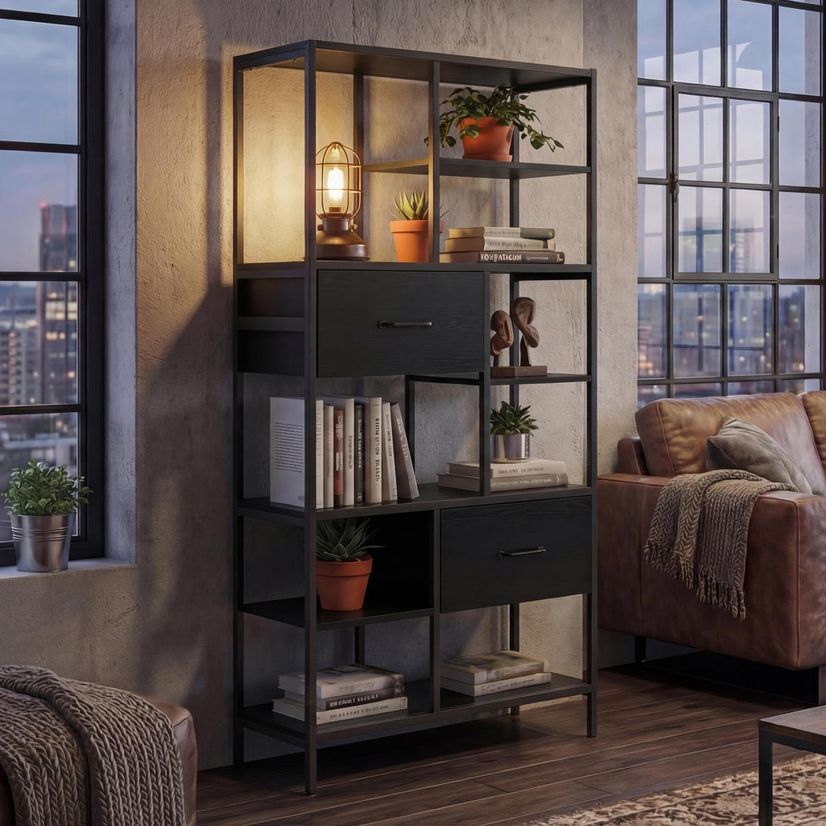 REGAL Schwarz - Schwarz, Holzwerkstoff (81/150/33cm) - MCW