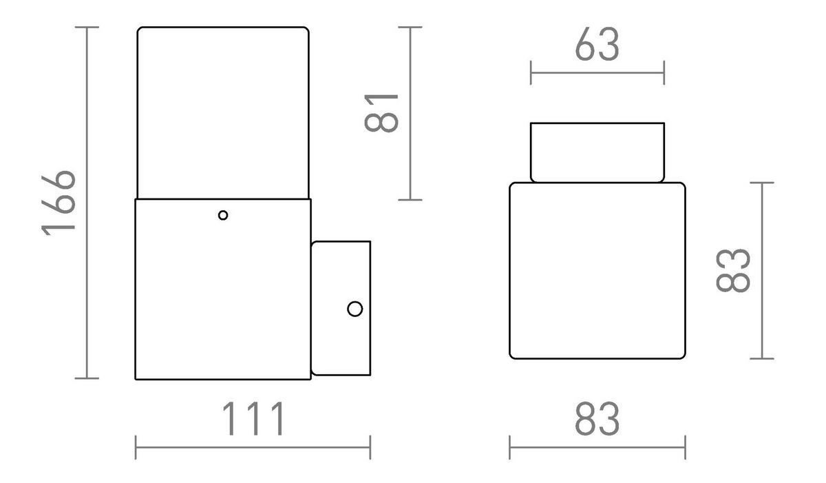 AUSSENLEUCHTE CLYDE Anthrazitgrau 11 W IP44 - Grau, Metall (91.1/83/166cm) - Rendl