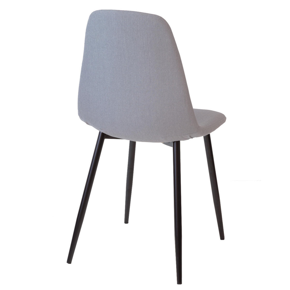 STUHL BARI Stoffbezug Metallbeine 4er Set Grau - Grau, Textil/Metall (44/87/47cm) - Albatros