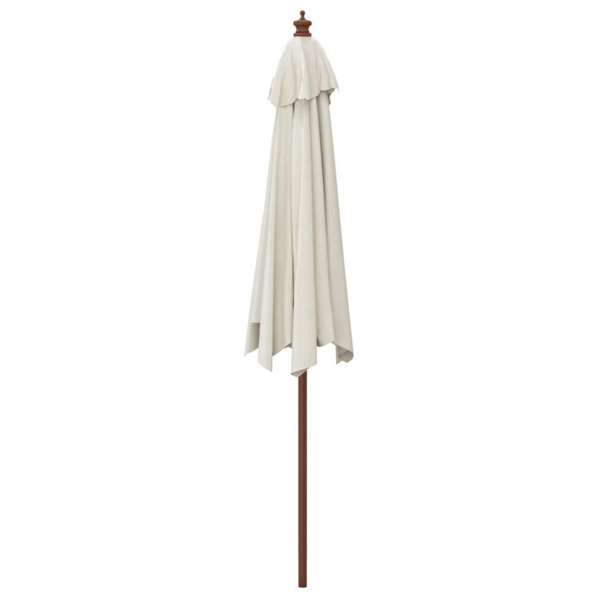 SONNENSCHIRM Mit Holzmast Sandfarben 299/240 Cm - Weiß, Holz (299/299cm) - vidaXL