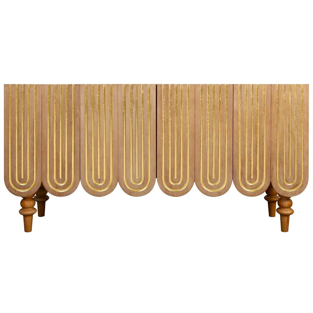 SIDEBOARD aus Holz 160x42x81 cm - Goldfarben, Holz (160/81/42cm) - Wanderlust