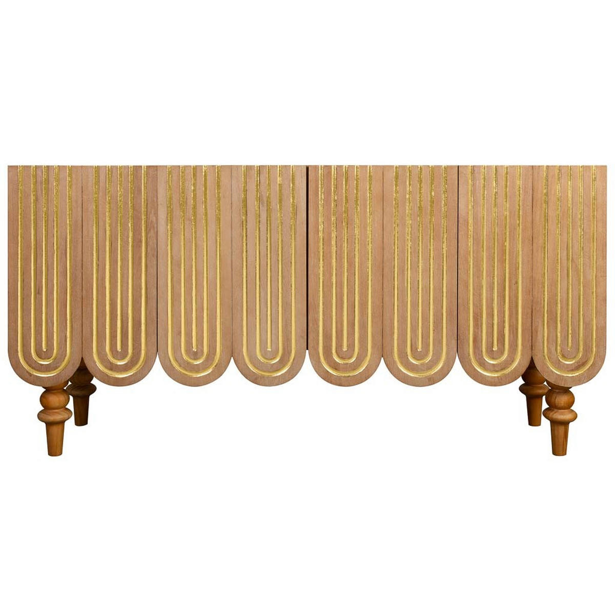 SIDEBOARD aus Holz 160x42x81 cm - Goldfarben, Holz (160/81/42cm) - Wanderlust