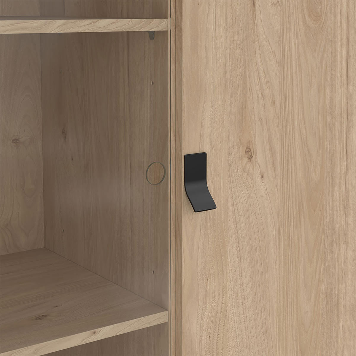 VITRINENSCHRANK, Ry, Eiche, Holzwerkstoff, 102 x 40 x 162 cm - Eichefarben, Holzwerkstoff (102/161.8/40cm) - Calicosy