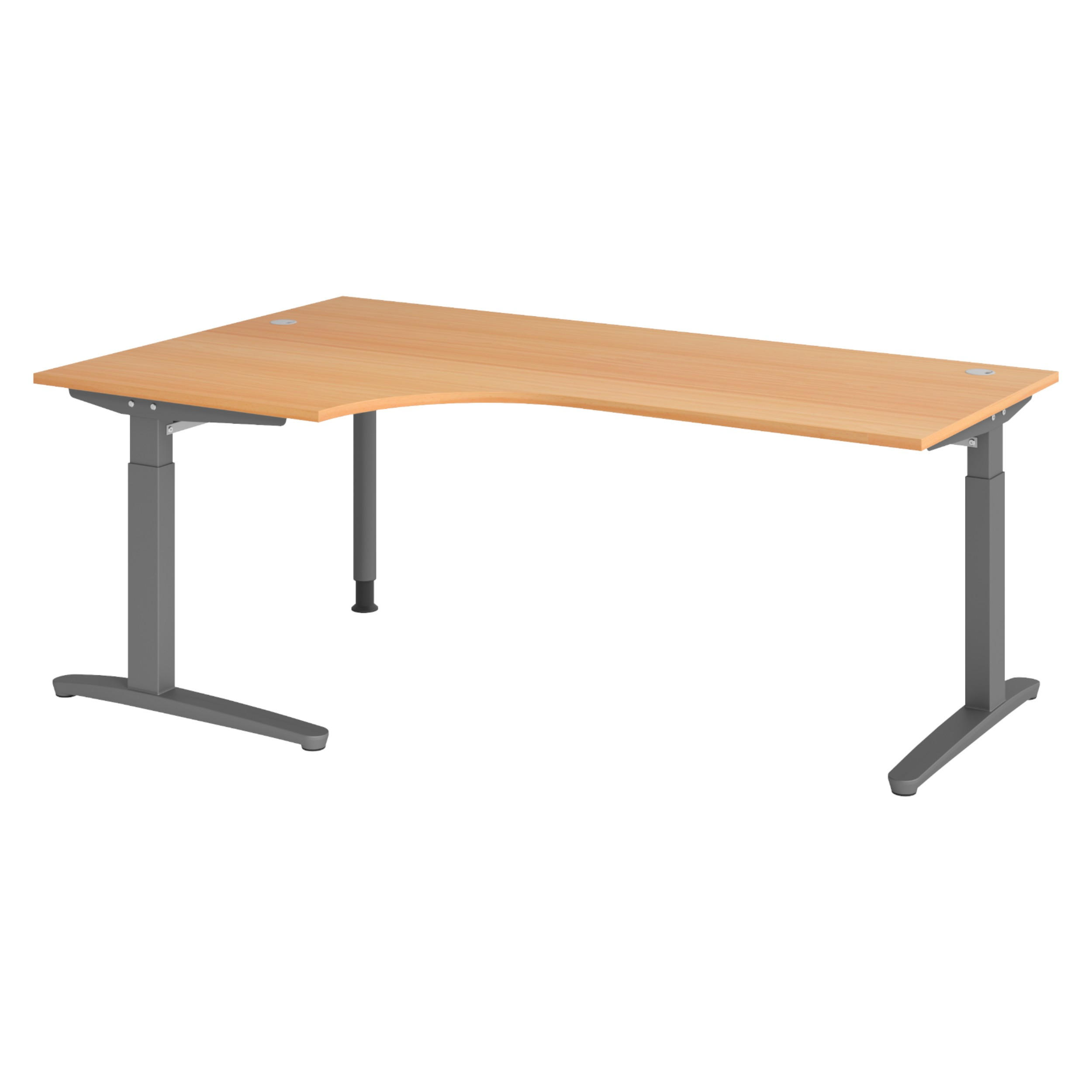 SCHREIBTISCH Serie-XB 120/200/74 cm in Buchefarben/Graphitfarben - Buchefarben/Graphitfarben, Holzwerkstoff (120/200/74cm) - bümö