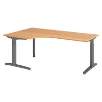 SCHREIBTISCH Serie-XB 120/200/74 cm in Buchefarben/Graphitfarben - Buchefarben/Graphitfarben, Holzwerkstoff (120/200/74cm) - bümö