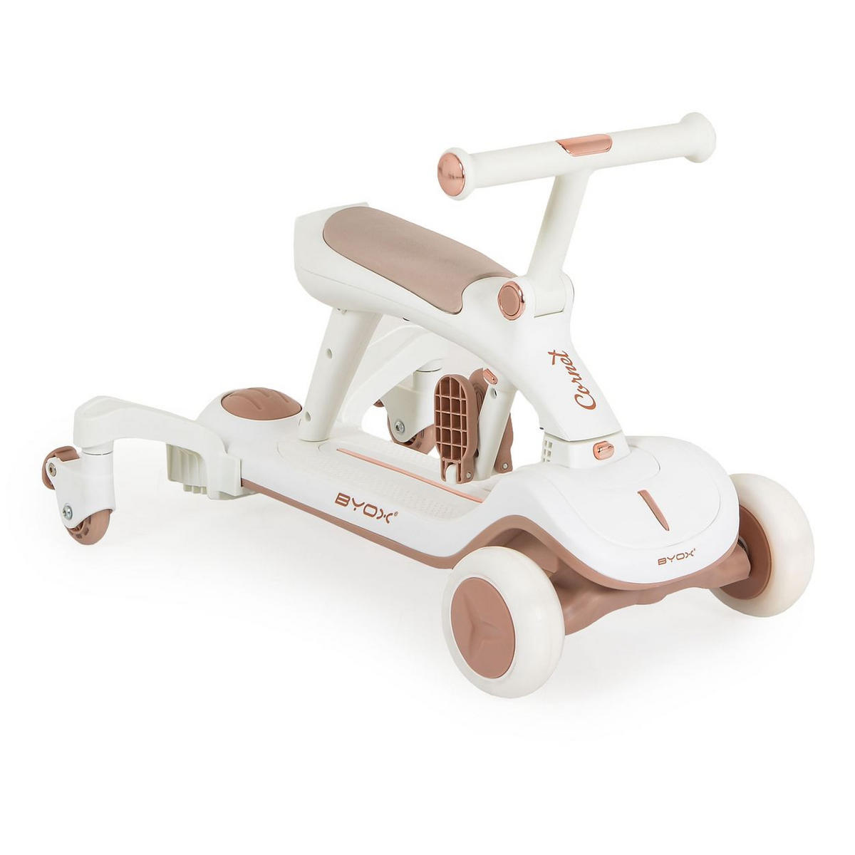 KINDERROLLER Cornet 6 in 1 weiß Multifunktionsroller Rutscher Musik Becherhalter - Weiß, Metall (73/64/91cm)